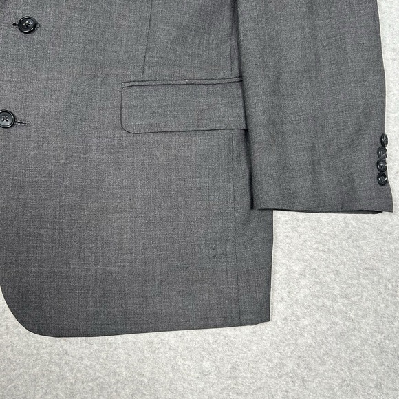 Vintage Burberrys Men's Blazer Sport Coat Jacket 100% Wool Gray FLAWS SEE PICS - Picture 15 of 16